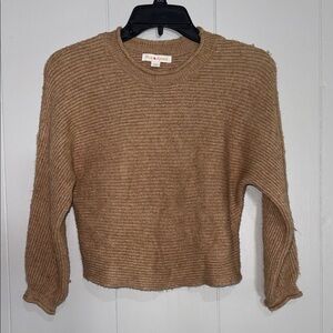 Cozy Tan Crew Neck Sweater
